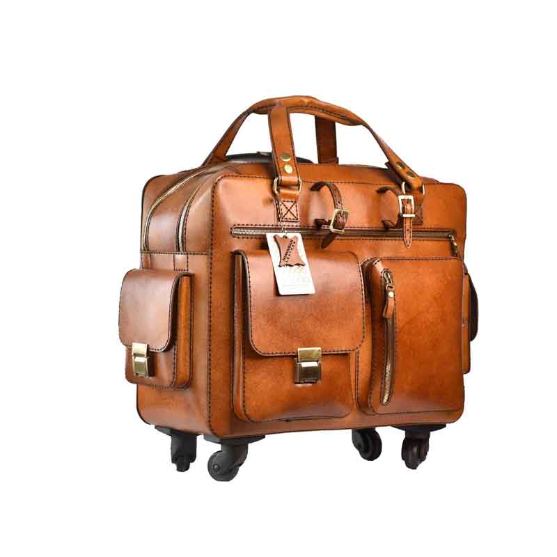 Picasso handmade leather travel suitcase – Niavaran Leather