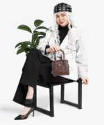 کیف مجلسی زنانه چرم دستدوز مدل لنا - Image 2