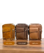 کیف دوشی مردانه چرم دست‌دوز مدل پارسا - Image 3