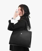 کیف دوشی زنانه چرم دست‌دوز مدل زمرد - Image 3